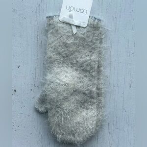 Lemon Tipped Fairisle Mitten Grey Women’s One Size Brand New